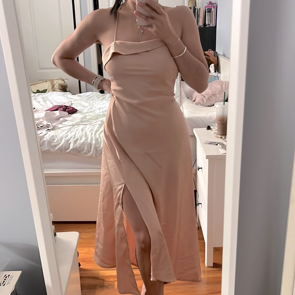 Astr the Label cowl slip midi dress XS